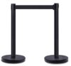 Stanchion - Black, Retractable