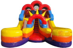 Rainbow Double Water Slide, Inflatable - 15'