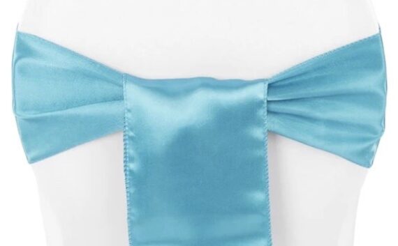 Sash - Satin, Light Turquoise