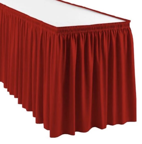 Skirting, Red Polyester - 17'