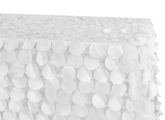Tablecloth, White Petal Circle - 90" x 132"