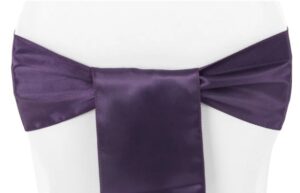 Sash - Satin, Aubergine #526