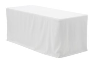 Tablecloth, White - 6' Fitted