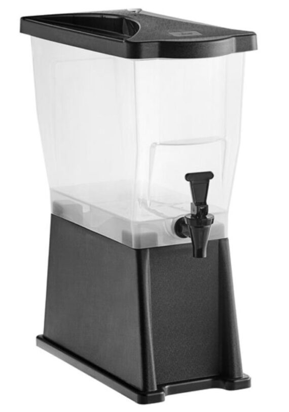Beverage Dispenser, Black Acrylic - Single Tap (3 Gal)