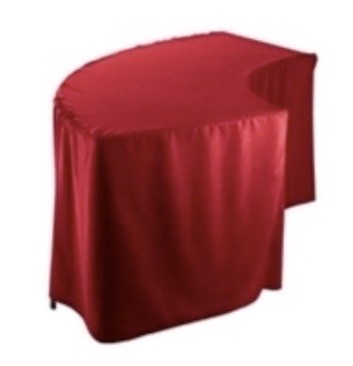 Tablecloth, Red Polyester - Fitted, Serpentine
