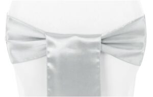 Sash - Satin, Silver #500