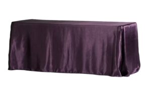 Tablecloth, Aubergine, Satin - 90" x 156"