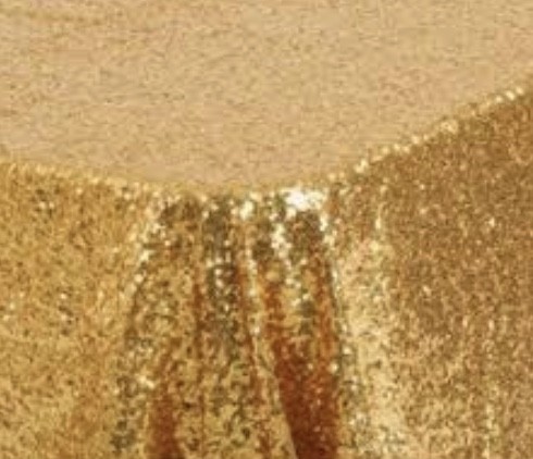 Tablecloth, Gold Sequin - 90" x 156"