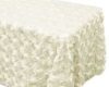 Tablecloth, Ivory Rosette - 90" x 156"