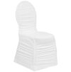 Chair Cover - White, Spandex - Ruched w/ Sash #606