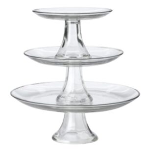 Glass Pedestal, Set of 3