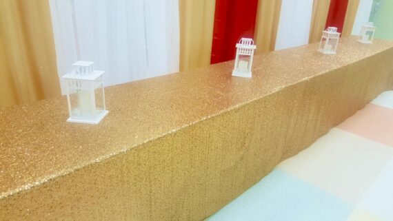Tablecloth, Gold Sequin - 90" x 156"