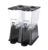 Beverage Dispenser, Black Acrylic - Double Tap (3 Gal, each)