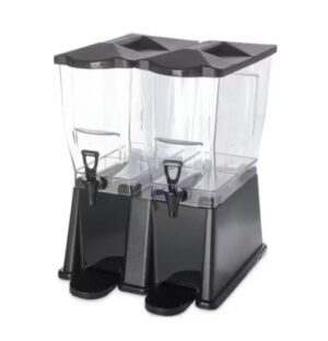 Beverage Dispenser, Black Acrylic - Double Tap (3 Gal, each)