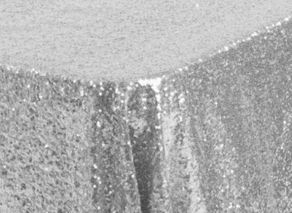 Tablecloth, Silver Sequin - 90" x 156"