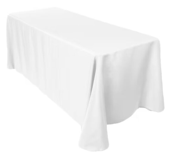 Tablecloth, White - 90" x 132"