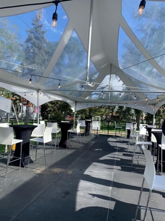 20' x 40' Marquee Frame Tent, Clear Top