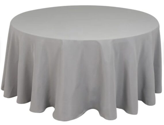 Tablecloth, Silver – 120″