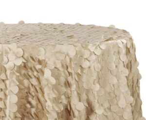 Tablecloth, Champagne Petal Circle - 132"