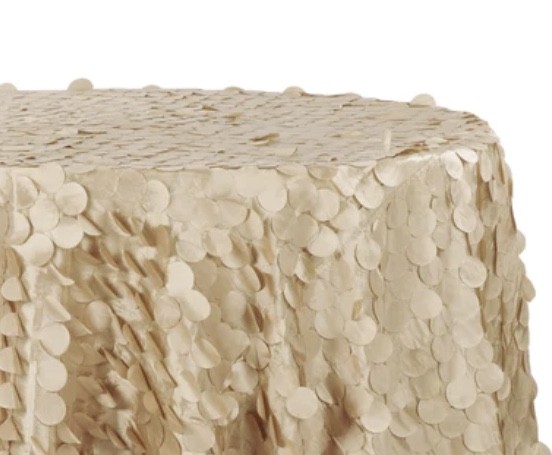 Tablecloth, Champagne Petal Circle - 132"