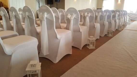 Chair Cover - White, Spandex #607