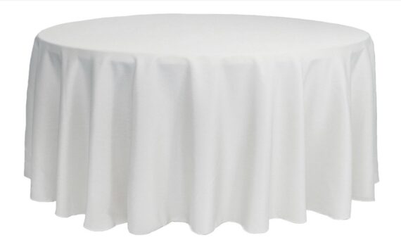 Tablecloth, White - 132"