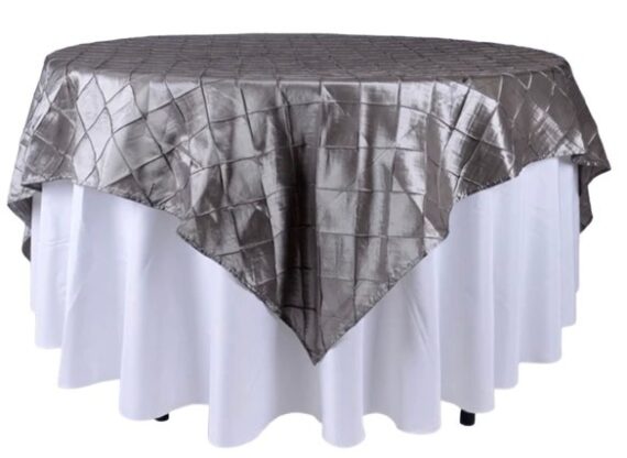 Overlay, Pintuck - Silver 71" x 71" #424