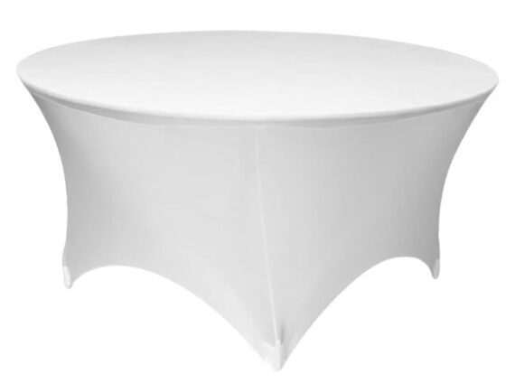 Spandex, White - 5ft Round