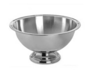 Punch bowl, stainless 5 qt